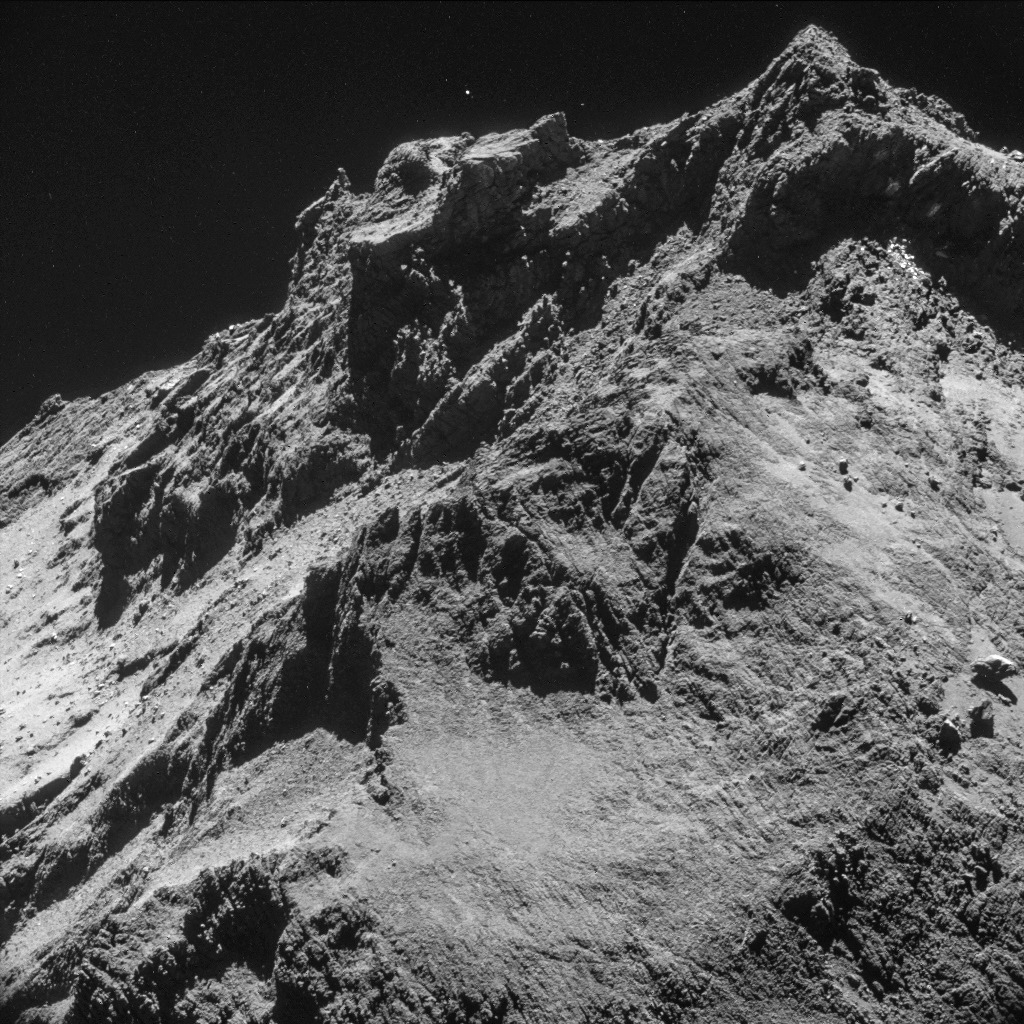 Rosetta-Navcam-Aufnahme von 67P (ESA/Rosetta/NAVCAM, CC BY-SA 3.0 IGO)